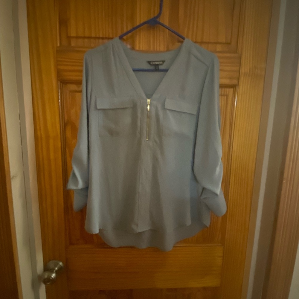 womens blouse - light baby blue